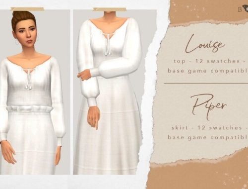 Blue Anemone Clothes Collection at Anessa Sims