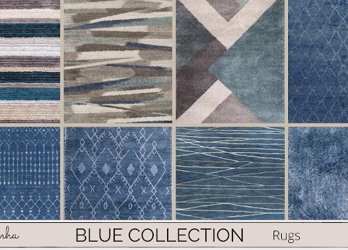 Blue Collection Pillows & Rugs at Dinha Gamer