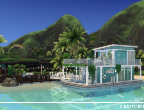 Blue House Boat