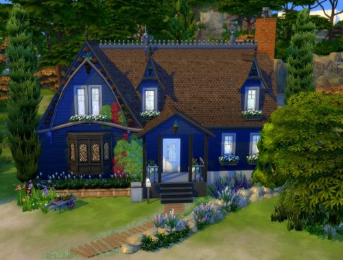 Blue lake house