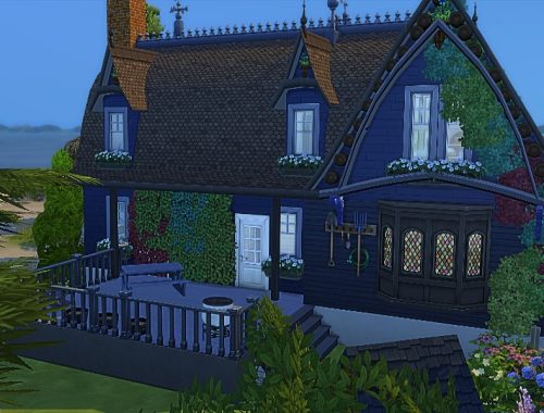 Blue lake house