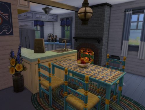 Blue lake house