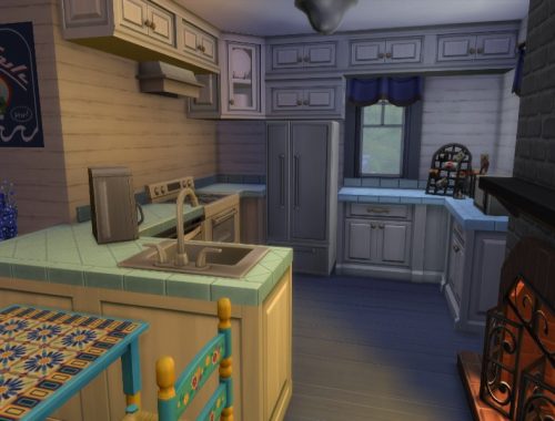 Blue lake house