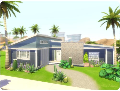 Blue Mid-century Modern