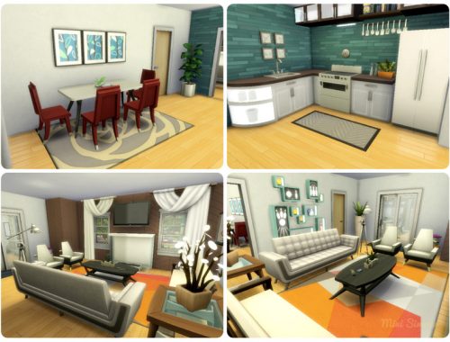 Blue Mid-century Modern