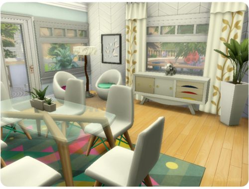 Blue Mid-century Modern