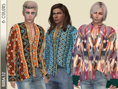 Boho oversized shirt recolor