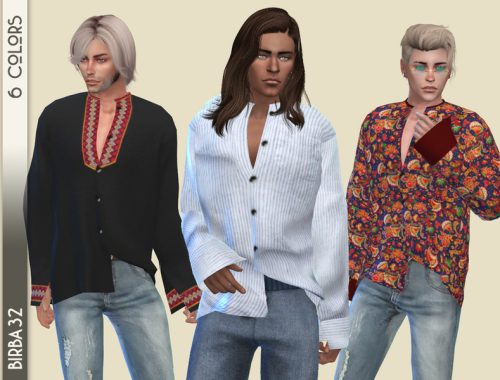 Boho oversized shirt recolor
