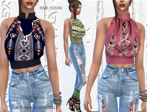 Boho style blouse