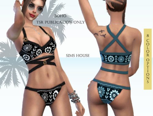 Boho style swimsuit