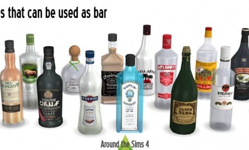 Bottles working as bar by Sandy at Around the Sims 4