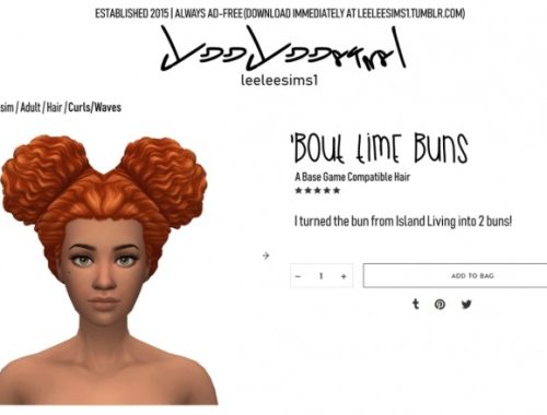 Bout Time Buns Hair at leeleesims1