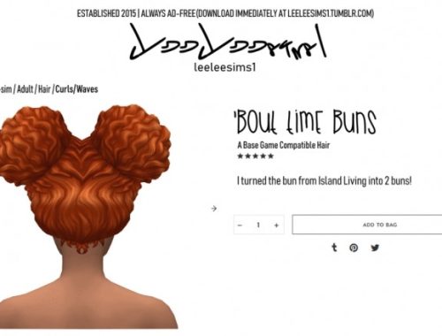Bout Time Buns Hair at leeleesims1