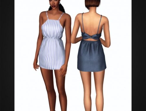 Bow Tie Open Back Dress at Gorilla