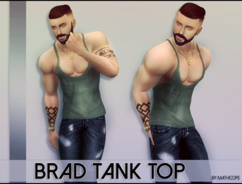 Brad tank top by Mathcope at Sims 4 Studio