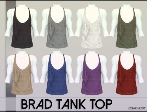 Brad tank top by Mathcope at Sims 4 Studio
