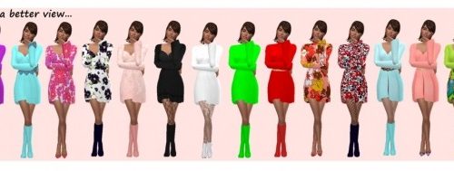 BREEZY’S 60s MINI DRESS at Sims4Sue