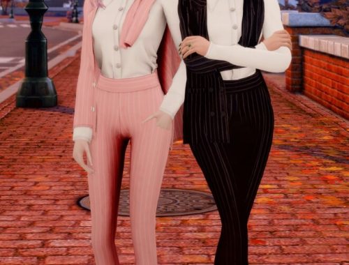 Brooch & Suit Jacket & Pants Set at RIMINGs