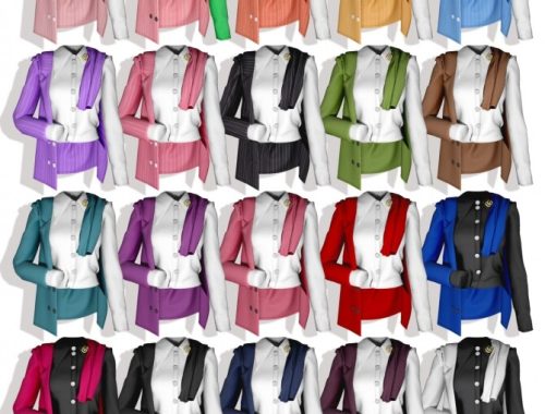 Brooch & Suit Jacket & Pants Set at RIMINGs