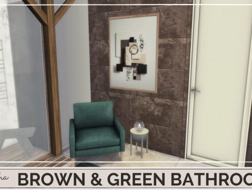 BROWN & GREEN BATHROOM at Dinha Gamer