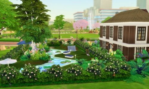 Brown/White House by heikeg at Mod The Sims