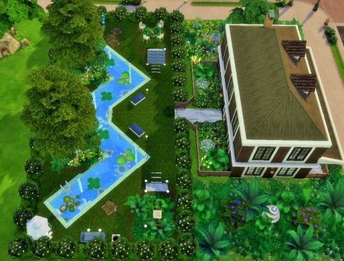 Brown/White House by heikeg at Mod The Sims