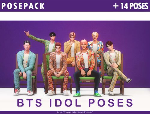BTS IDOL poses