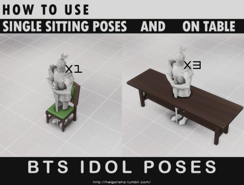 BTS IDOL poses