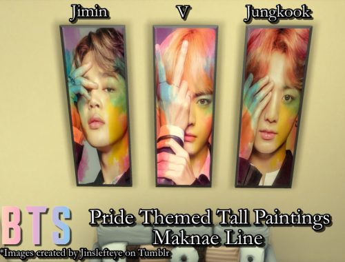 BTS Pride Themed Tall Paintings Set