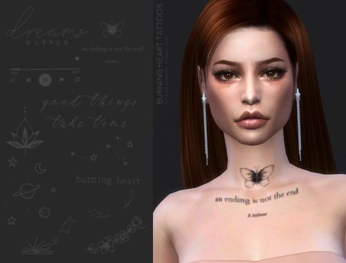Burning Heart tattoos