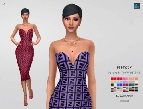Busra-tr Dress BD161 RC at Elfdor Sims
