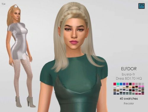 Busra-tr Dress BD170 HQ RC at Elfdor Sims