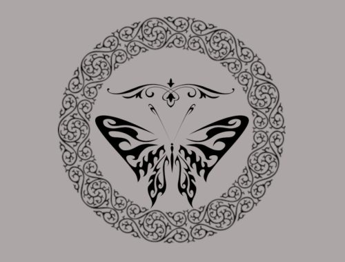 Butterfly tattoo on the back