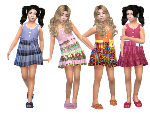 Button bow dress recolor (Base game)