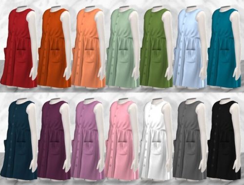 Button Pocket Dress Child Conversion #14 at TØMMERAAS