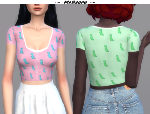 Button-up Dinosaur Top