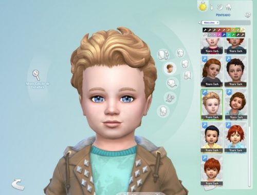 Swept Back Wavy Hair for Toddlers