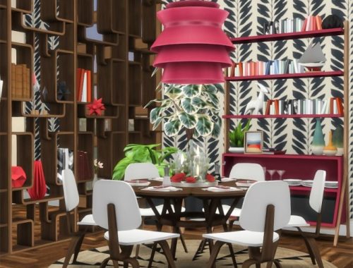 Futura Retro-Futuristic Living and Dining Set at Simsational Designs