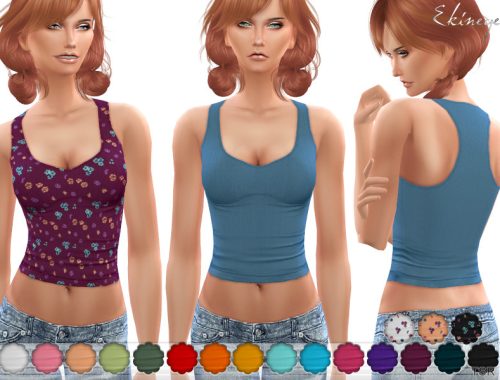 Basic Racerback Crop Tank Top