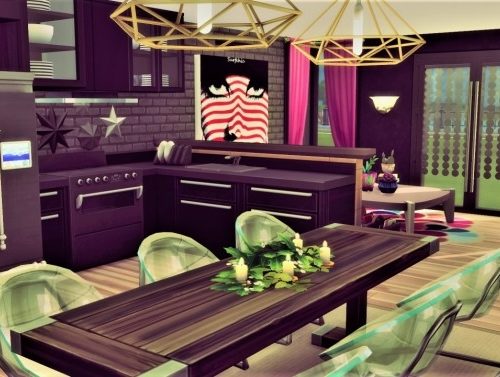 Spot of color kitchen at Agathea-k