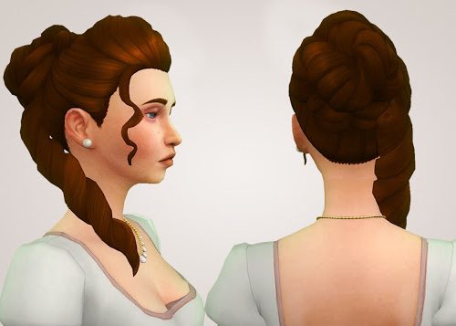 Josephine Hair Updo at Historical Sims Life