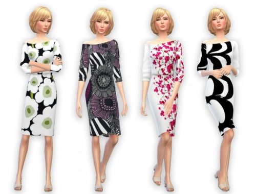 Marimekko Off-the-Shoulder Dress at SimPlistic