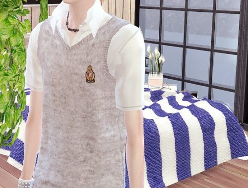 Giruto 58 Knitted Vest shirt at Studio K-Creation