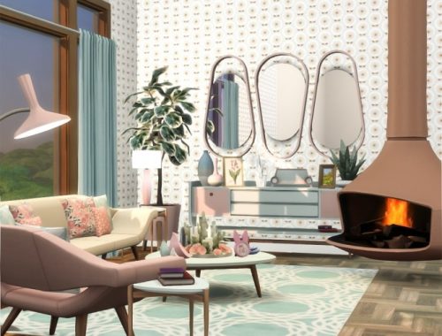 Futura Retro-Futuristic Living and Dining Set at Simsational Designs