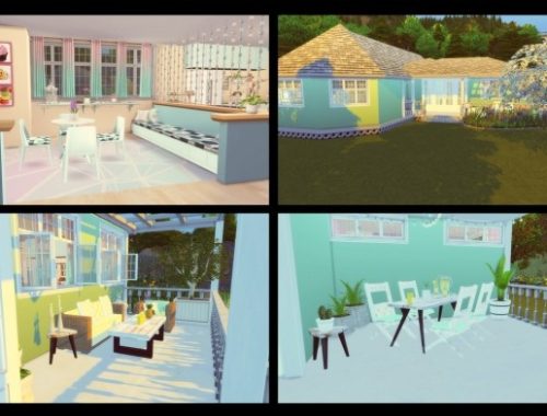 Pastel House at Simming With Mary