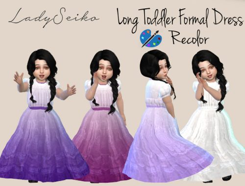 Long Toddler Formal Dress Recolor - Mesh needed