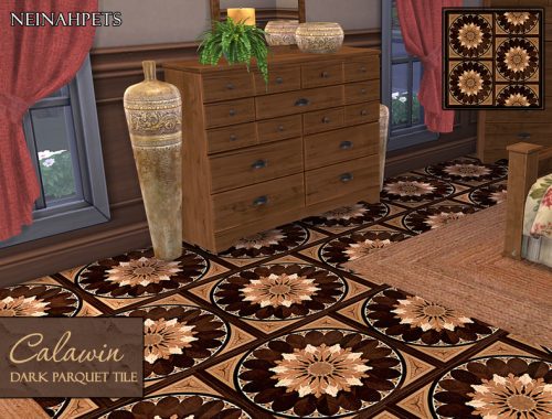 Calawin Dark Parquet Wood Flooring