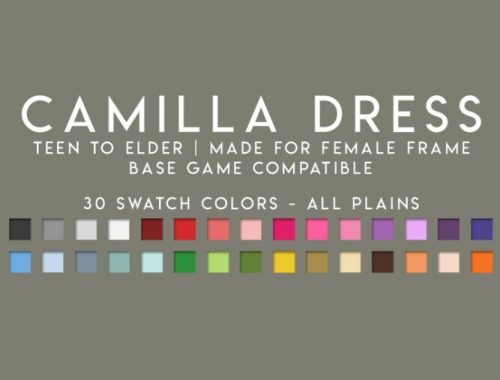 CAMILLA DRESS at Candy Sims 4