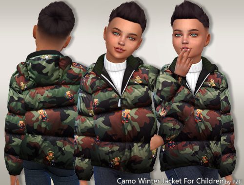 Camo Padded Jacket For Children(Seasons EP)