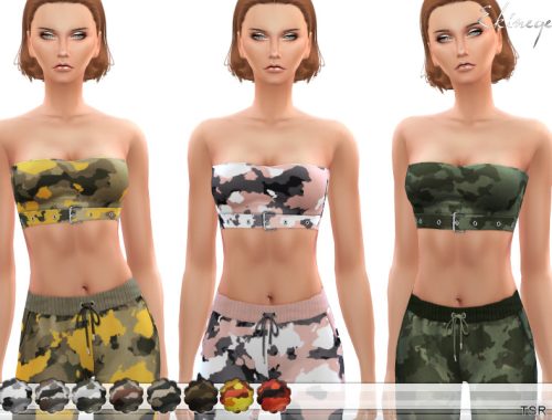 Camo Print Tube Top